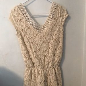 Womans cream romper